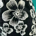 ZARA  Black & White Floral Dress w/ Crochet embroidered Front in size small Photo 2