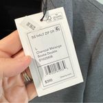 Theory NWT 1/2 Zip Short Sleeve Scuba Polo Mini Dress in Charcoal Melange Large Photo 4