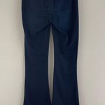 REWASH Y2K Vibes Dark Navy Blue Lace Up Fly High Waisted Flare Leg Stretch Jeans Photo 5