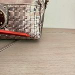 Elliott Lucca Gold Metallic Basket Weave Woven Leather Crossbody‎ Bag Purse Photo 14