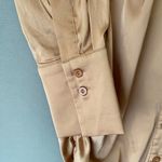 Mable sz S tan silky blouson mini cocktail dress‎ Photo 6