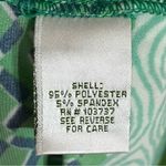 Donna Morgan  Mini Shift Dress 12 Green Geometric Boat Neck Short Sleeve Stretch Photo 3