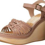 Dolce Vita Women's Ria Taupe Nubuck D'Orsay Wedge Sandals size 9.5 tan Photo 0