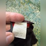 Vintage Notations black silky mock neck short sleeve plaid button blouse, size 8 Photo 7