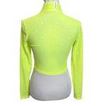 Adam Selman  Sport Perforated Polka Dot Neon Yellow Mesh Crop Top Size XS NEW NWT Photo 6
