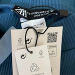 ZARA NEW Blue Ribbed Knit Sleeveless High Neck Cami Camisole Tank Crop Top XS/S Photo 2