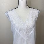 Metropolitan white nylon lace slip shirt Size L Photo 1