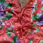 Victoria's Secret Vintage Gold Label Lace Floral Teddy Size Large Photo 2