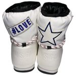 MSGM Moon Boot Women’s Size 5.5 White Heart Love Kiss Patches Winter Snow Boots Photo 5