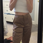 Satin Cargo Pants Brown Size 6 Photo 0