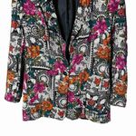 Vintage Floral Print Lightweight Blazer Size Large Pink Photo 4