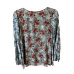 Sundance  pullover top floral print with contrast sleeves sz Small Photo 1