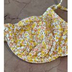 Tularosa Juni Bikini Top in Yellow Ivy Ditsy Small New Womens Swimsuit Photo 4