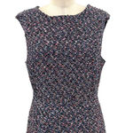 J.Crew A-line Dress in Confetti Tweed Navy Blue Pink Size 12 Photo 3