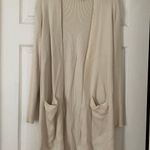 Ralph Lauren Lauren By  Cream Beige Long Sleeve Open Cardigan w Pockets Photo 0