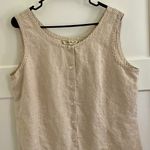 Eddie Bauer Beige Gingham Linen Tank Top Photo 0