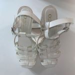 Olivia James white platform sandals size 8.5 high heel Photo 9