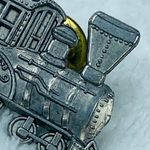 Hallmark 1998 HMK Train 25th Anniversary Tie Tack Pin Pewter Silver Color Steam Engine Photo 6