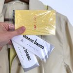 Dennis Basso ‎ Hooded Trench Coat Khaki Size M Photo 5