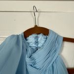 Mac Duggal Blue High Neck Chiffon Gown Dress NWT Photo 13