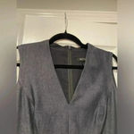 White House | Black Market  Navy Blue Denim Sleeveless Sheath Dress Zip Size 4 Photo 2