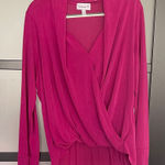 Vibrant  Women's Fuchsia Wrap Blouse Photo 0