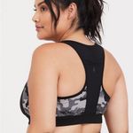 Torrid Black Grey Camo Plus Size Stretch Active Workout Racerback Sports Bra Photo 1