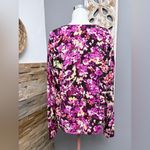 Charter Club  Pink and Purple Floral Cardigan size L Photo 1