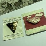 Lot Of 2 Handmade Costume Brooch Pin Ceramic / Porcelain Handcrafted Photo 0
