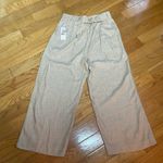 Nanette Lepore Wide Leg Linen Pants Beige - Size 10 NWT Photo 4