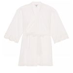 Victoria's Secret Victoria’s Secret Sheer Boho Floral Embroidery bride Short Robe in size m/large Photo 5