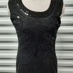 Women's Hand Made Black Beaded Sequined Retro Dress Photo 2