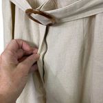 Japna  Linen Cotton Light Oatmeal Jumpsuit Size XS Photo 4