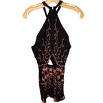 Designer Navy Beaded Thick Mini Dress Blue Size XS Photo 5