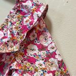 Women’s Pink Colorful Ditsy Floral Off Shoulder Ruffle Baby Doll Dress S Photo 4