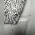 Hollister Light Gray Cable-knit Crewneck Sweater Photo 2