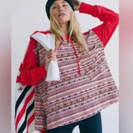 Free People NWOT Hot Shot Printed Hooded Layer Photo 0