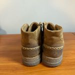 Born Analia Lace Up Suede Leather Boots Side Zip Chukka Distressed Brown Tan W8 Size 8 Photo 1