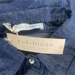NEW Cut Loose Size Medium Top Blouse Button Down Shirt Collared Flax Boho Denim Photo 8
