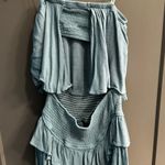 The Impeccable Pig Turquoise Strapless Romper Photo 1