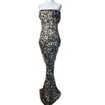 SER.O.YA Sasha Maxi Dress in Spotted Bengal Small New Womens Gown Brown Photo 3