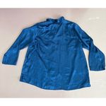 Cacique Plus Size 22/24 Women's Blue Striped Satin Lounge Set Pajama Set Photo 2