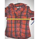 New York And Company Woman's Long Sleeve Plaid Blouse Photo 4