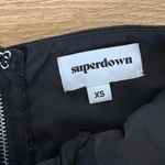 superdown  - Hook & Eye Ruched Strapless Corset Top in Black Photo 2