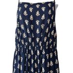 Lascana Navy Blue Patterned Spaghetti Strap Maxi Women's Size 8 New Photo 1