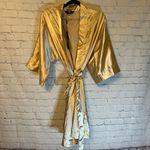 The Bund NWT Gold Satin Robe, L Photo 1