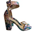 MATA Chunky Heel Pink Purple Floral Women's Size 9 Photo 0
