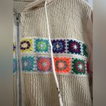 POL  patch pattern hooded zipper jacket size medium Photo 3