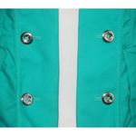 White House | Black Market Green Pea Coat Jacket Size 0 3/4 Sleeve Pockets Photo 2