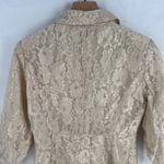 Lulus Ronan Blazer Dress Womens M Red Beige Lace Floral Lined Double Breasted Photo 9